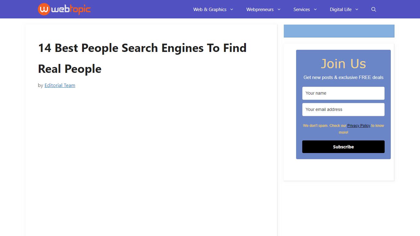 14 Best People Search Engines To Find Real People - WebTopic